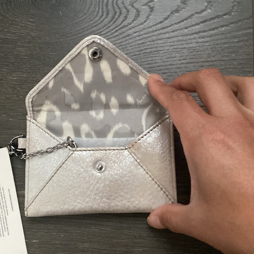 Aimee Kestenberg Pouch color stone silver new with tags genuine leather Y2K - Picture 5 of 7
